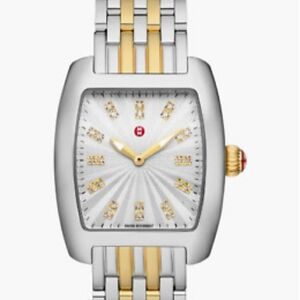 Michele Urban Mini Silver Gold Diamond Watch